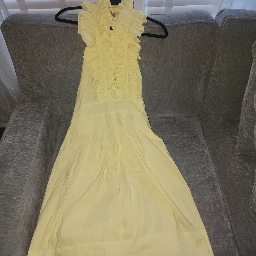 Elegant Backless Yellow Dress - Picture 4 of 6